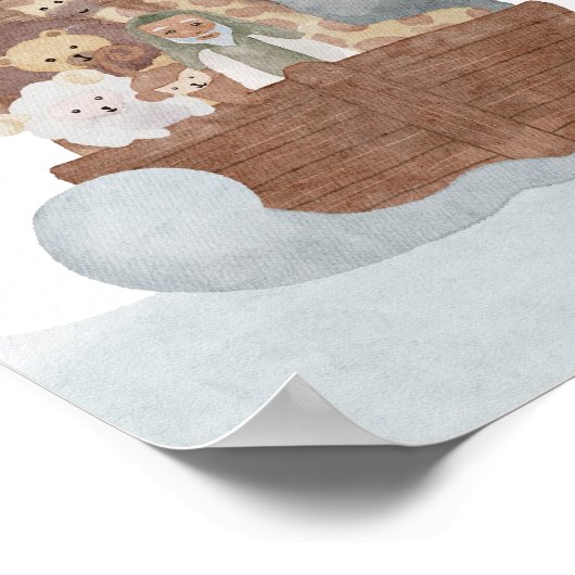 Wasserfarbe Noahs Arche-Poster Poster (Ecke)