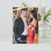 Wasserfarbe Noelle Gold Dankeskarte (Stehend Vorderseite)