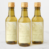 Wasserfarbe Noelle Gold Mini Weinetikett (Flaschen)