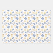 Wasserfarbe Nordic Hyge Niedlich Weihnachtsgeschen Geschenkpapier Set (Vorderseite)