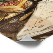 Wasserfarbe Nostaligic Dessert Rezeption Küche Poster (Ecke)