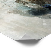 Wasserfarbe Notre Dame Kathedrale Fassade Poster (Ecke)