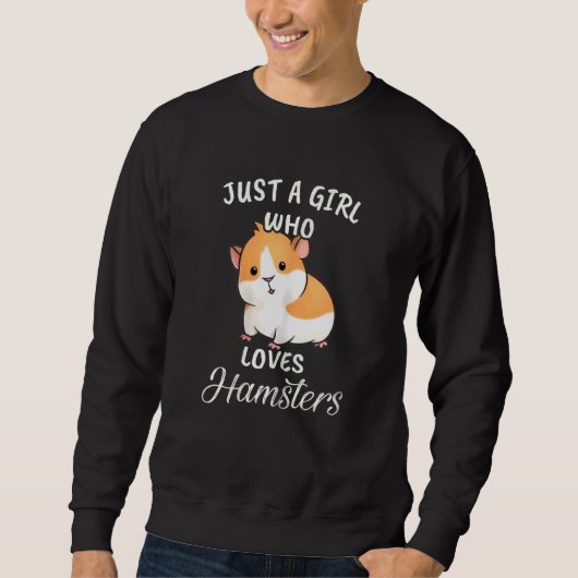 Wasserfarbe nur ein Mädchen, das Hamster Liebe Sweatshirt (Vorderseite)