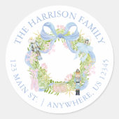 Wasserfarbe Nutcracker-Adresse Runder Aufkleber (Vorderseite)