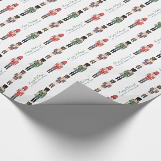 Wasserfarbe Nutcracker Ballett Soldaten Weihnachte Geschenkpapier (Ecke)