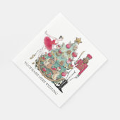 Wasserfarbe Nutcracker Ballett Tänzer Serviette (Ecke)