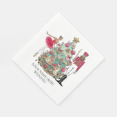 Wasserfarbe Nutcracker Ballett Tänzer Serviette (Ecke)