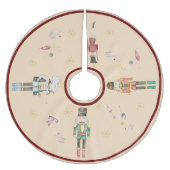 Wasserfarbe Nutcrackers Thema Weihnachten Polyester Weihnachtsbaumdecke (Vorderseite)