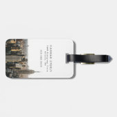 Wasserfarbe NYC Reiseziel Gepäckmarke Gepäckanhänger (Rückseite horizontal)