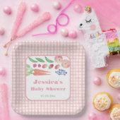 Wasserfarbe Obst Gemüsegarten Girl Dusche Pappteller (Party)