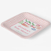 Wasserfarbe Obst Gemüsegarten Girl Dusche Pappteller (Gewinkelt)