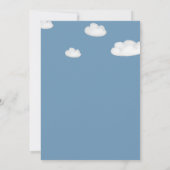 Wasserfarbe Oh Baby Blue Rainbow Baby Dusche Einladung (Rückseite)