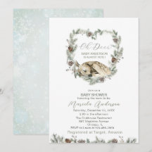 Wasserfarbe Oh Deer Baby Dusche