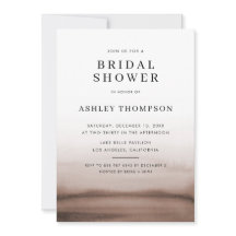 Wasserfarbe Ombre Brown Modernes Brautparty