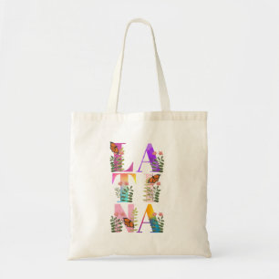 Wasserfarbe Ombre Latina Fett Text Tragetasche