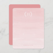 Wasserfarbe Ombre Pink Persönliche Stationierung Mitteilungskarte (Vorne/Hinten)