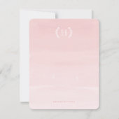 Wasserfarbe Ombre Pink Persönliche Stationierung Mitteilungskarte (Vorderseite)