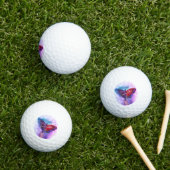 Wasserfarbe Ombre Pink und Lila Schmetterling Golfball (Insitu Gras)