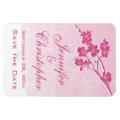 Wasserfarbe Ombre Rosa Frühlingssonne Save the Dat Magnet (Horizontal)