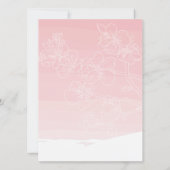 Wasserfarbe Ombre Rote Frühlingsblüten Hochzeit Einladung (Rückseite)