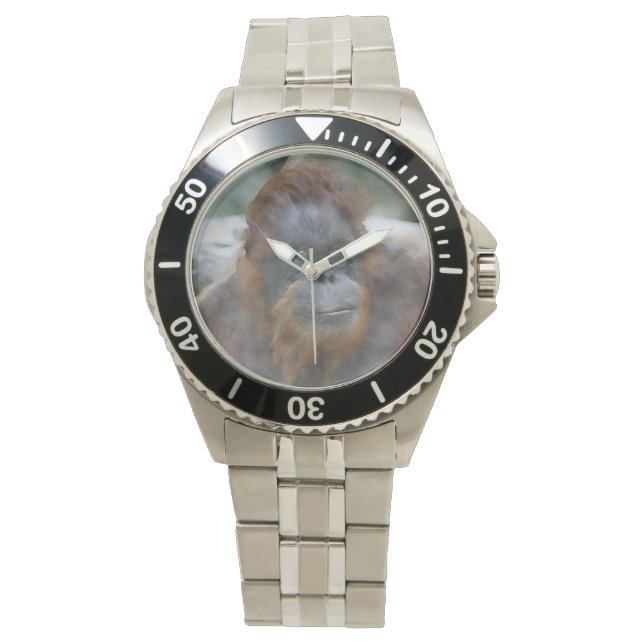 Wasserfarbe Orang Armbanduhr (Vorderseite)