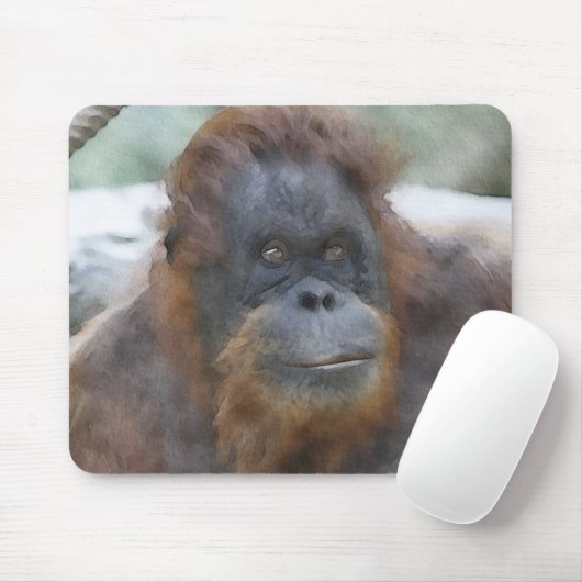 Wasserfarbe Orang Mousepad (Mit Mouse)