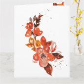 Wasserfarbe Orange Blumenkultur Karte (Gelbe Blume)