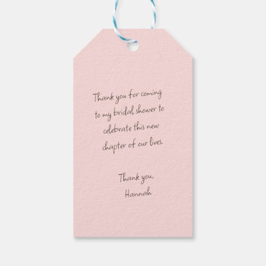 Wasserfarbe Orange Bow Geschenkanhänger (Rückseite)