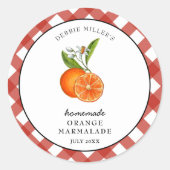 Wasserfarbe Orange Marmalade Jam Runder Aufkleber (Vorderseite)
