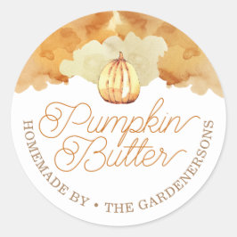 Wasserfarbe Orange Pumpkin Butter Sticker