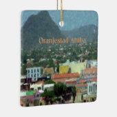 Wasserfarbe Oranjestad, Aruba Keramikornament (Rechts)