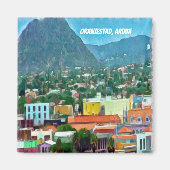 Wasserfarbe Oranjestad, Aruba Magnet (Vorne)