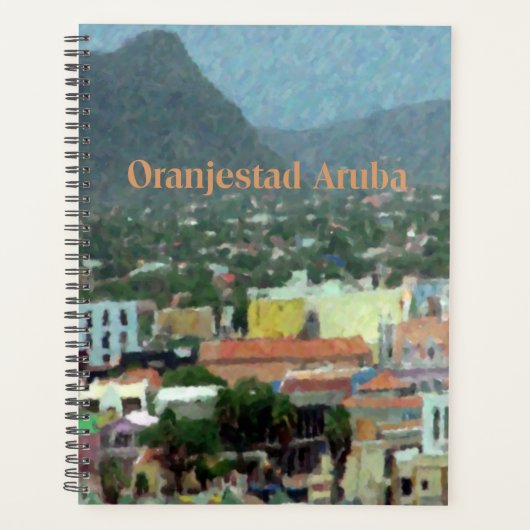 Wasserfarbe Oranjestad, Aruba Planer (Vorderseite)