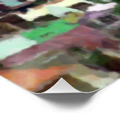 Wasserfarbe Oranjestad, Aruba Poster (Ecke)