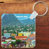 Wasserfarbe Oranjestad, Aruba Schlüsselanhänger (Rückseite)