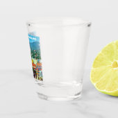 Wasserfarbe Oranjestad, Aruba Schnapsglas (Rechts)