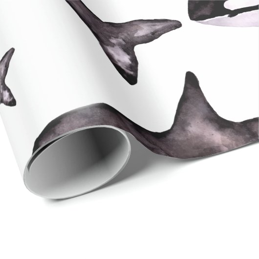 Wasserfarbe Orca Geschenkpapier (Rolleneckpunkt)