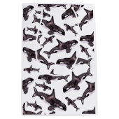 Wasserfarbe Orca Mittlere Geschenktüte (Vorderseite)