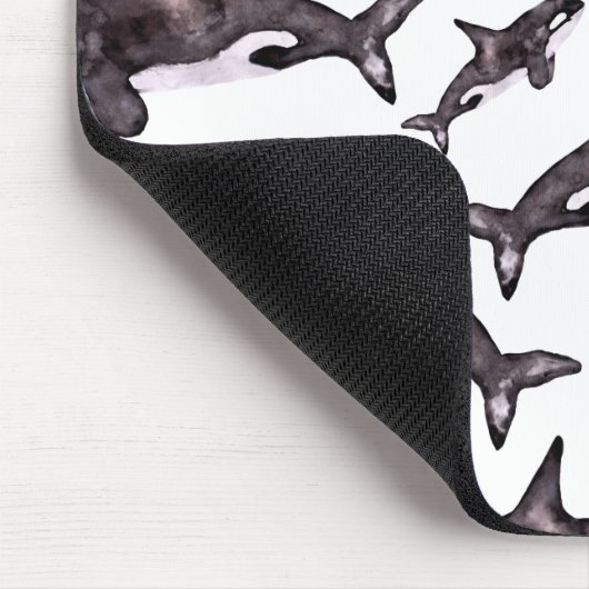 Wasserfarbe Orca Mousepad (Ecke)