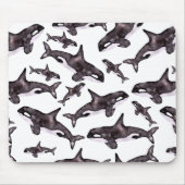 Wasserfarbe Orca Mousepad (Vorne)