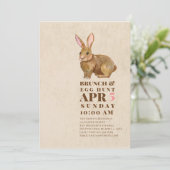 Wasserfarbe Osterbrunch und Ei-Jagd Einladung (Stehend Vorderseite)