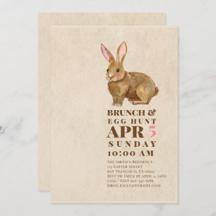 Wasserfarbe Osterbrunch und Ei-Jagd Einladung