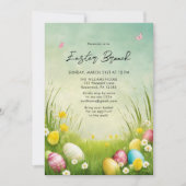 Wasserfarbe Ostern Brunch Ei Jagd Einladung (Vorderseite)