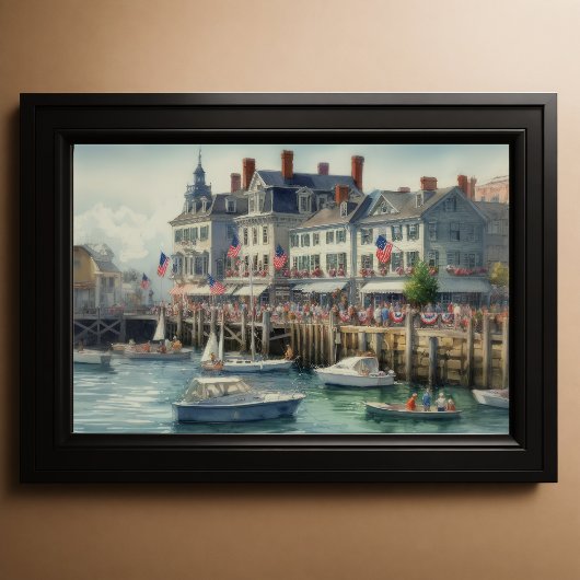 Wasserfarbe Ostküste Wasserbild Poster