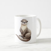 Wasserfarbe Otter Kaffeetasse (VorderseiteRechts)