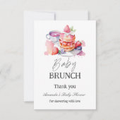 Wasserfarbe Pancake Baby Brunch Dusche Dankeskarte (Vorderseite)