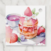 Wasserfarbe Pancake Baby Brunch Dusche Geschenkanhänger (Rückseite)
