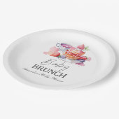 Wasserfarbe Pancake Baby Brunch Dusche Pappteller (Schrägansicht)