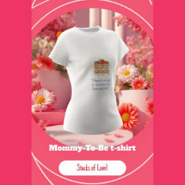 Wasserfarbe Pancake Mommy zu sein T-Shirt