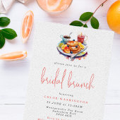 Wasserfarbe Pancakes Bridal Brunch Einladung